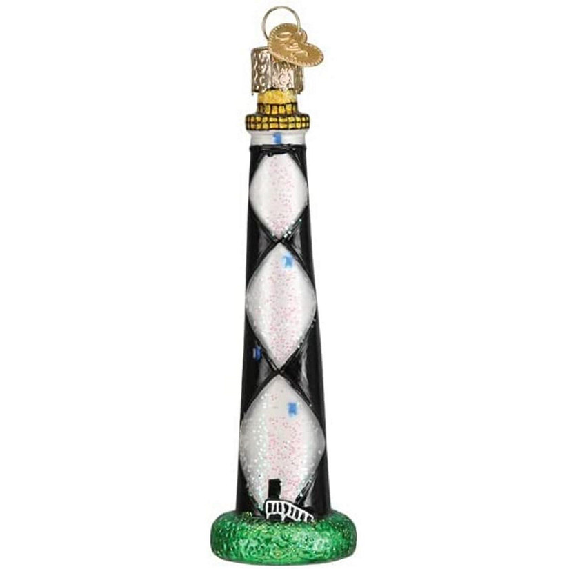 Old World Christmas Cape Lookout Lighthouse Glass Blown Ornament Image