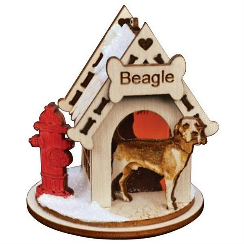 Old World Christmas Ginger Cottages K-9 Doghouse-Beagle K9101 Ornament Image
