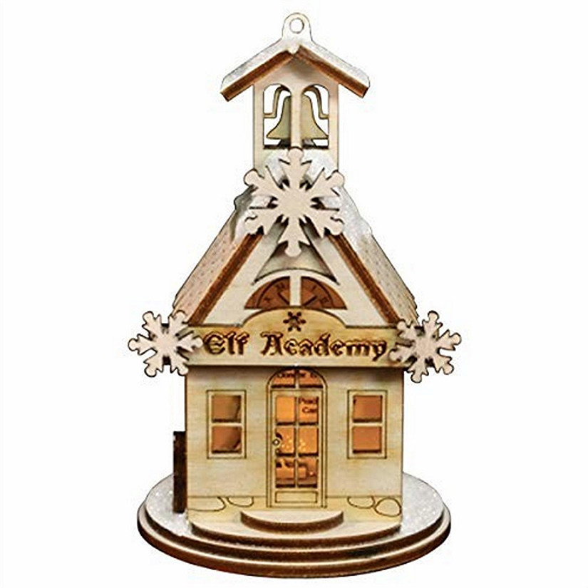 Old World Christmas Ginger Cottages Ornament, Elf Academy One Room School Image