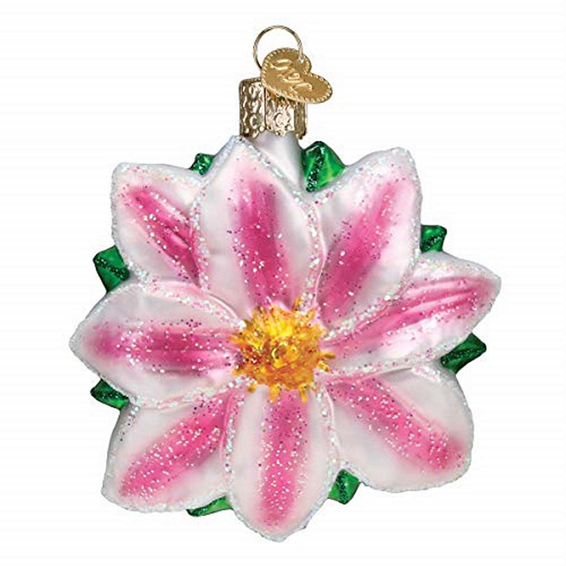 Old World Christmas Glass Blown Ornament, Clematis (#36262) Image