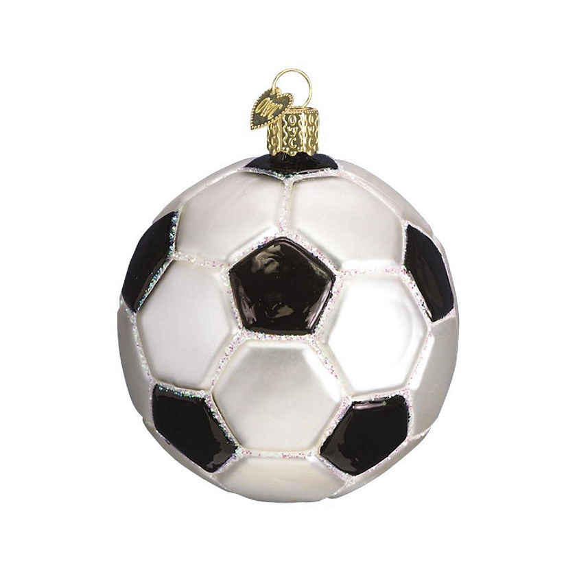 Old World Christmas Glass Blown Ornament- Soccer Ball 44012 Image