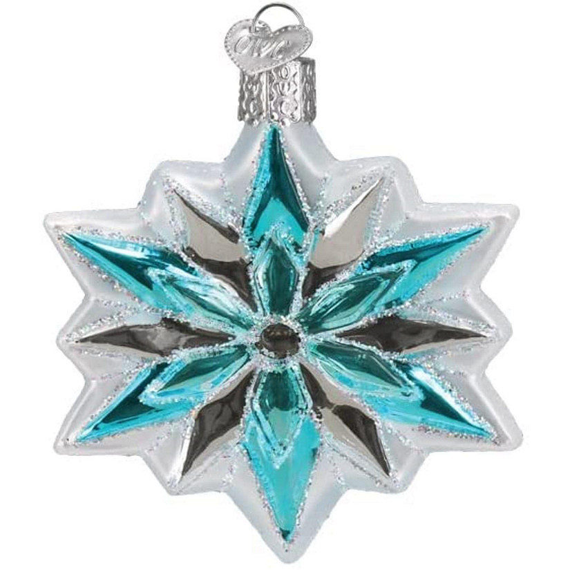 Old World Christmas Glass Blown Tree Ornament, Snowflake Image