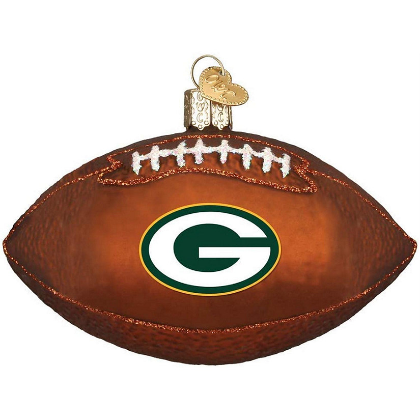 Old World Christmas Green Bay Packers Football Ornament For Christmas Tree Image
