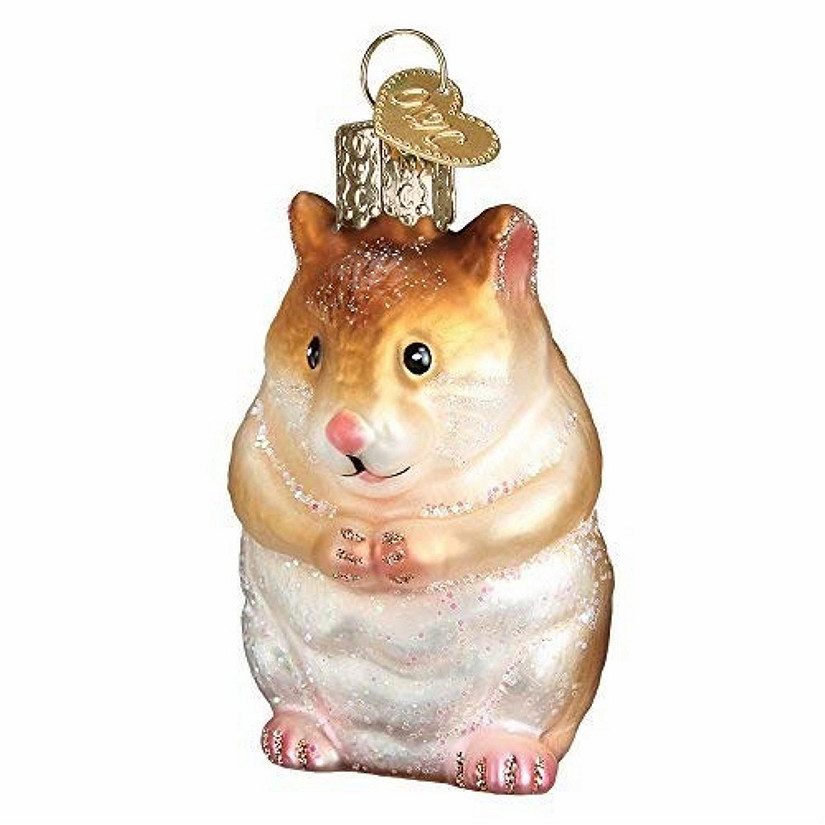 Old World Christmas Hamster Glass Blown Ornament Image