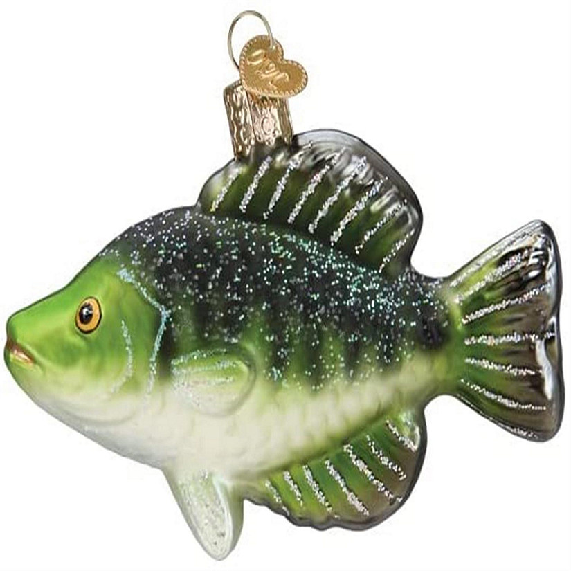 Old World Christmas Hanging Glass Tree Ornament, Crappie Fish Image