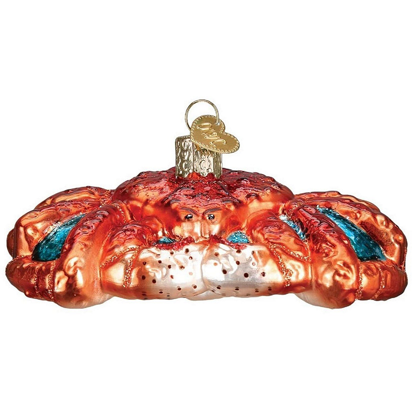 Old World Christmas King Crab Blown Glass Hanging Ornament Image