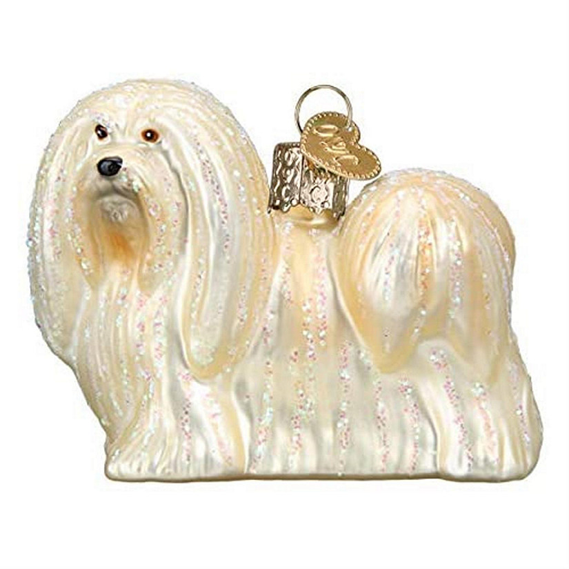 Old World Christmas  Lhaso Apso Glass Blown Ornament (#12588) Image
