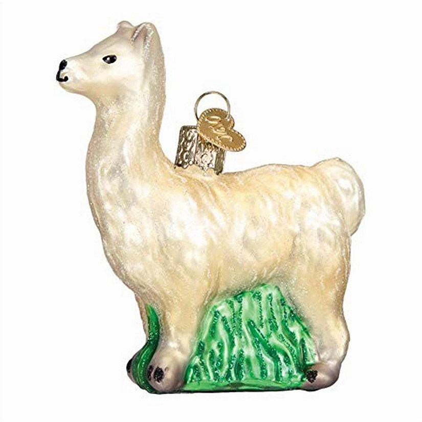 Old World Christmas Llama Glass Blown Ornament Image