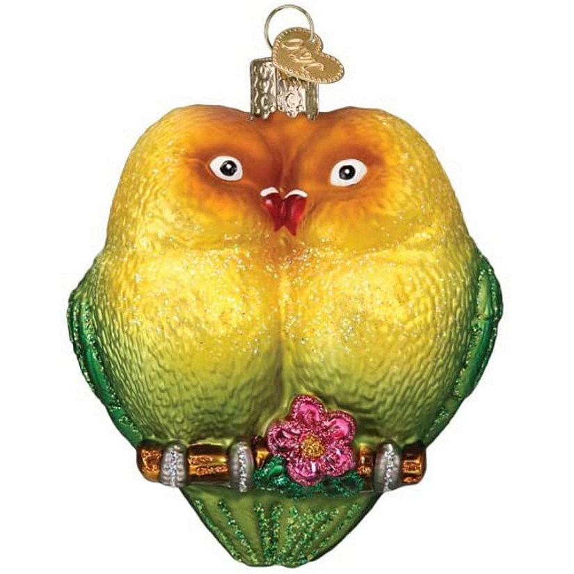 Old World Christmas Lovebirds Glass Blown Ornament for Christmas Tree Image
