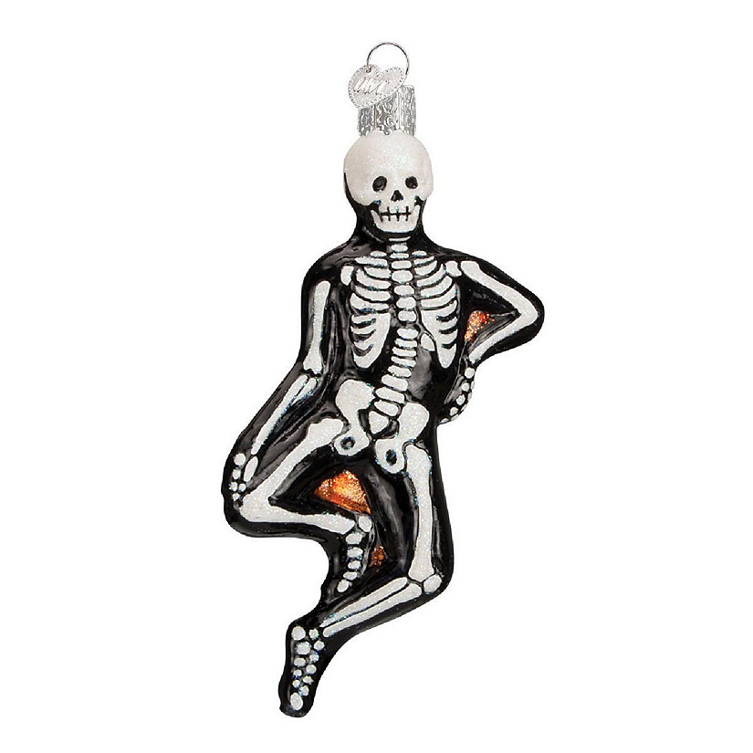 Old World Christmas Mr Bones Skeleton Glass Halloween Ornament FREE BOX Image