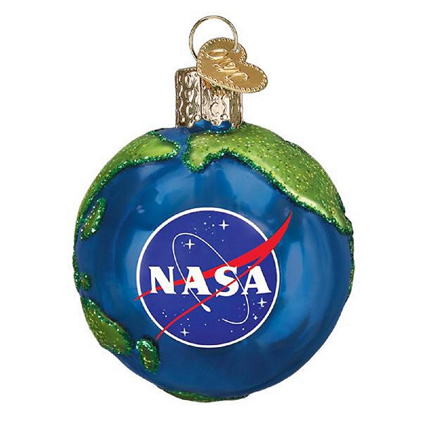 Old World Christmas NASA Earth Glass Ornament FREE BOX 22039 New Image