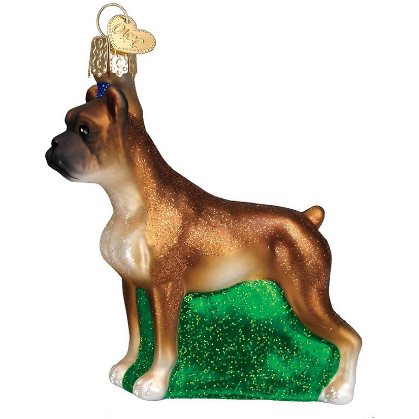 Old World Christmas Ornaments Dog Collection Glass Blown Ornaments for Christmas Tree, Boxer Dog Image