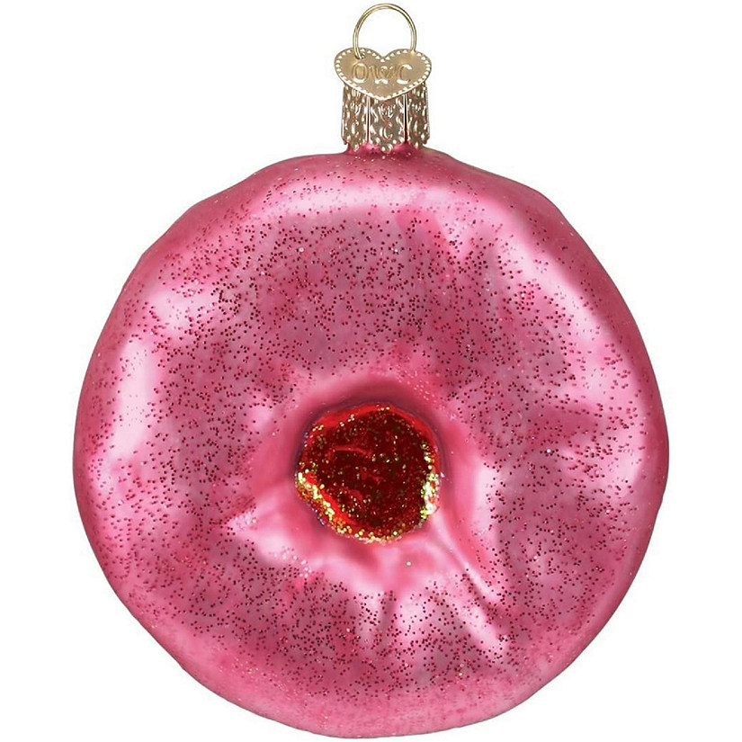 Old World Christmas Ornaments Frosted Donut Glass Blown Ornaments, Assorted Colors Pack of 1 Image