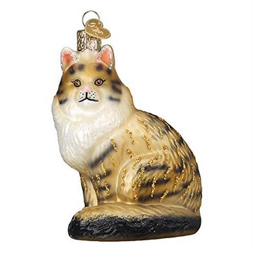 Old World Christmas Ornaments Maine Coon Cat Glass Blown Ornament #12583 Image