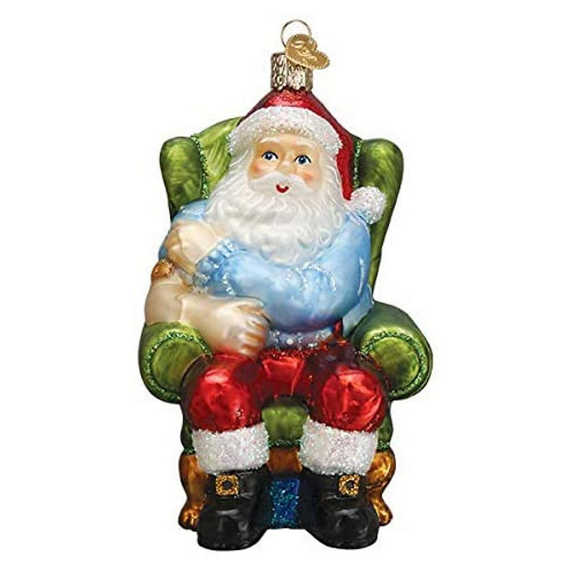 Old World Christmas Ornaments Santa Vaccinated Glass Blown Ornaments for Christmas Tree Image