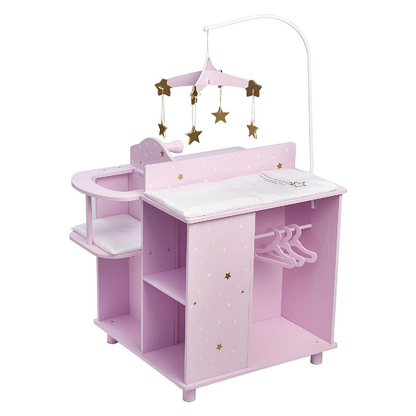 Olivia's Little World - Twinkle Stars Princess Baby Doll Changing Station with Storage Image
