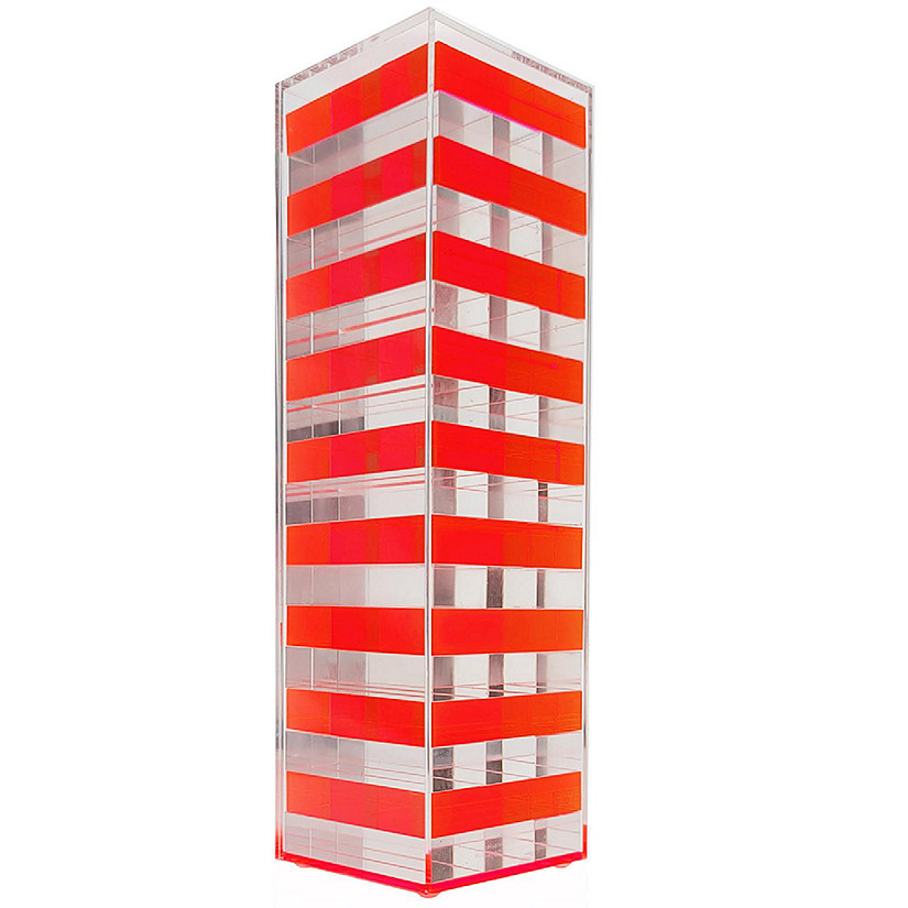 OnDisplay 3D Luxe Acrylic Stacking Tower Puzzle Game (Pink/Clear) Image