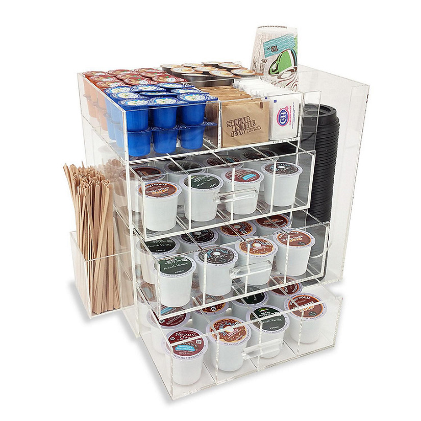 OnDisplay Acrylic Break Room Coffee Station with Drawers for Keurig&#174; K-Cup Coffee Pods Image