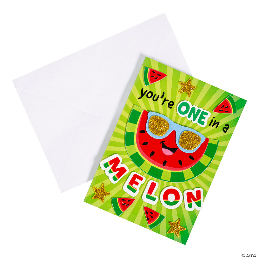 One in a Melon Cardstock Card Craft Kit - Makes 12 Image