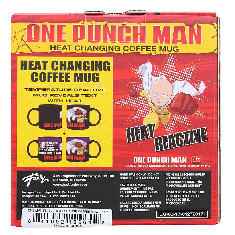 One Punch Man Heat Changing 16oz Ceramic Coffee Mug Image