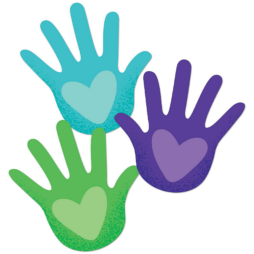 One World Hands with Hearts Cutouts Image