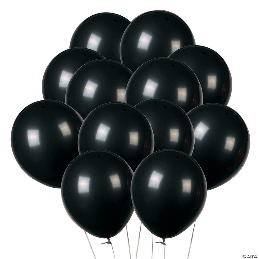 Onyx Black 11" Latex Balloons - 24 Pc. Image