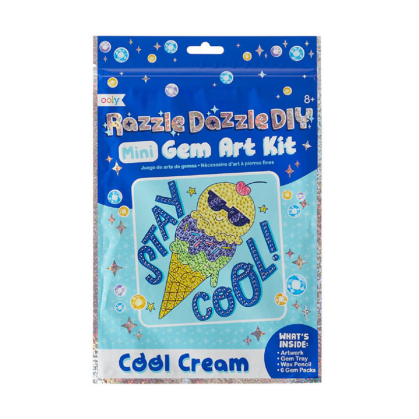OOLY Razzle Dazzle D.I.Y. Mini Gem Art Kit: Cool Cream Image