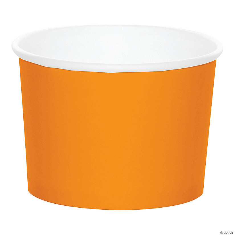 Orange Disposable Paper Snack Cups - 8 Ct. Image