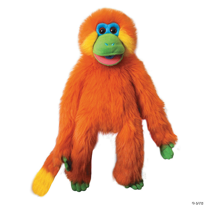 Orange Funky Monkey Plush Puppet Image