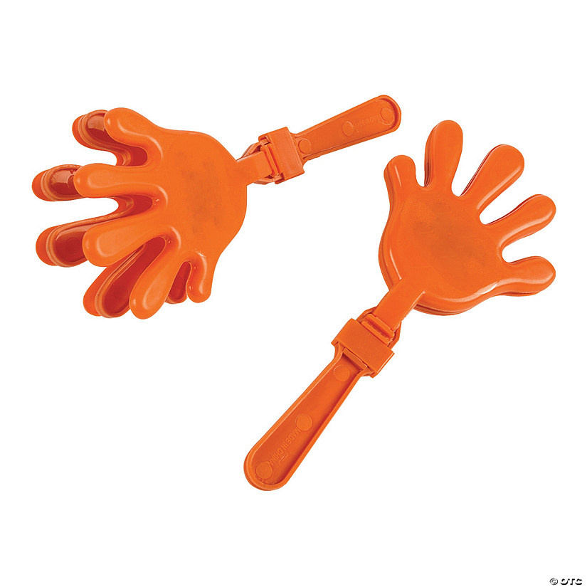 Orange Hand Clappers - 12 Pc. Image