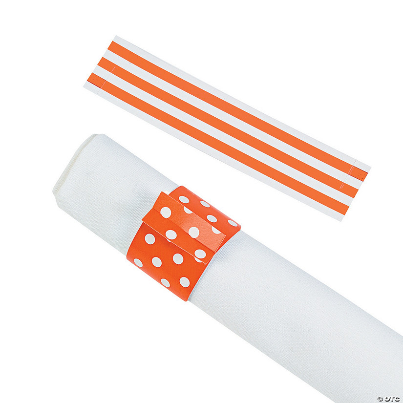 Orange Reversible Napkin Rings Discontinued