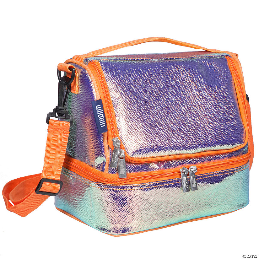 Orange Shimmer Two Compartment Lunch Bag Image