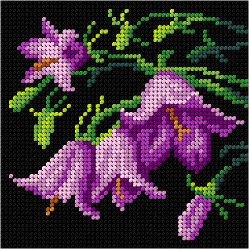 Orchidea Needlepoint canvas for halfstitch without yarn Rose Image
