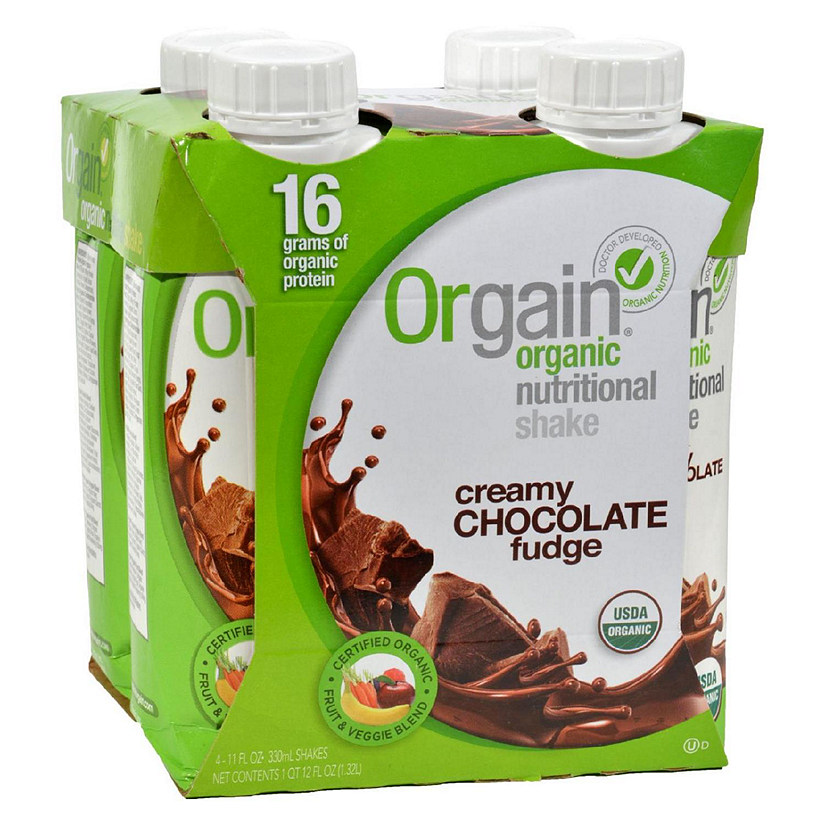 Orgain Organic Nutrition Shake - Chocolate Fudge - 11 fl oz - Case of 12 Image