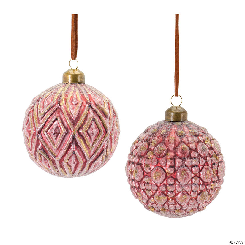 Ornate Glass Ball Ornament (Set of 12) Image