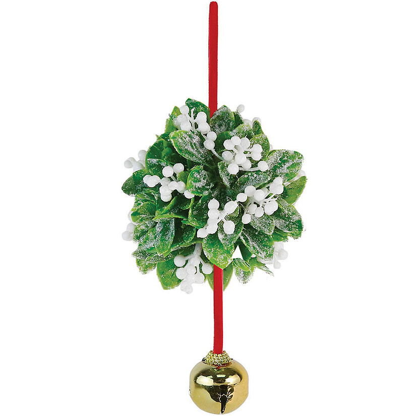 Ornativity Mistletoe Ball Christmas Ornament - Holiday Mistletoe Bell Hanging Decoration Image