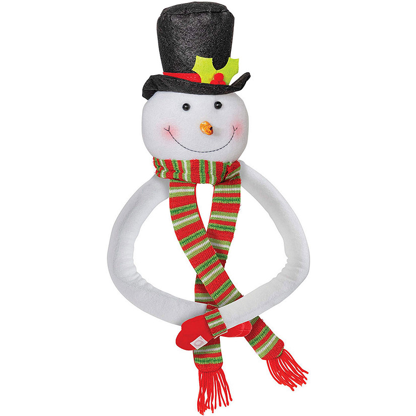 Ornativity Snowman Christmas Tree Hugger - Xmas Holiday Tree Top Winter Snow Man Topper Ornament Decoration for Christmas Tree Image