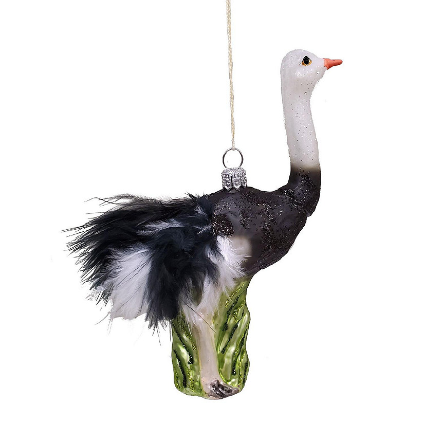 Ostrich Bird Polish Glass Christmas Tree Ornament Animal Made in Poland Image