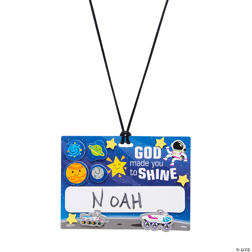 Outer Space VBS Nametag Necklace Craft Kit - Makes 12 Image