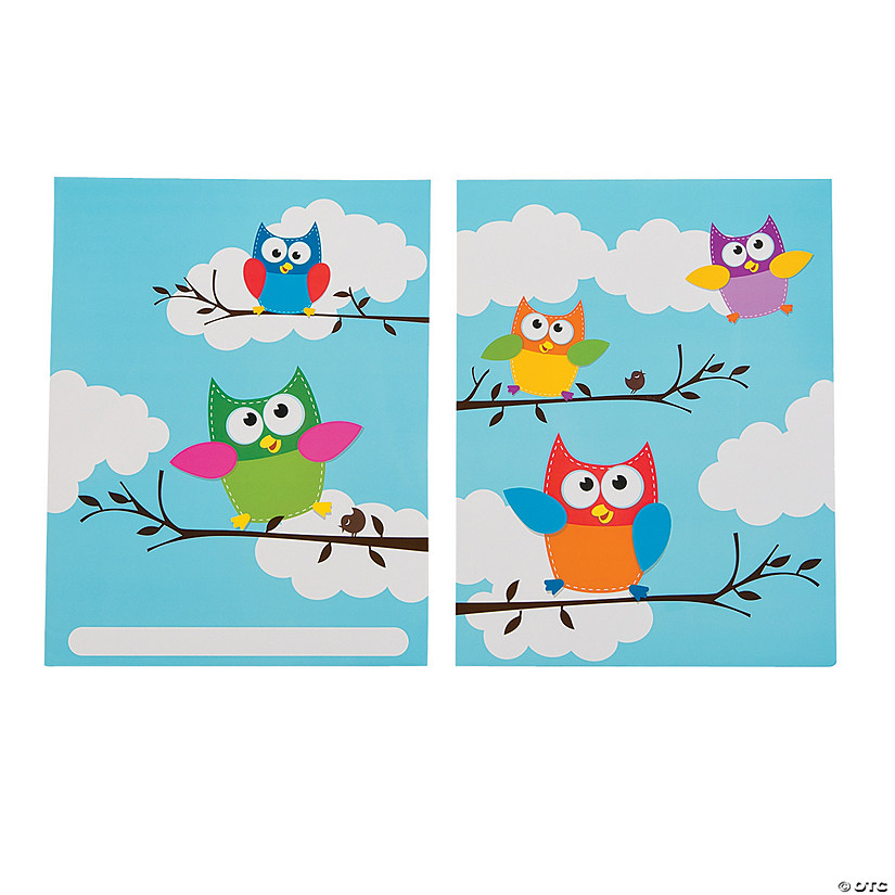 Owl Student Pocket Folders - 12 Pc. Image
