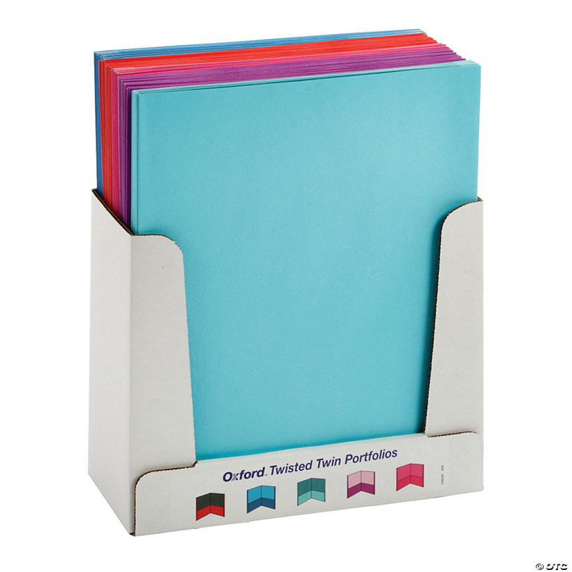 Oxford Twisted Twin Pocket Folders, Letter Size, Assorted, Pack of 50 Image