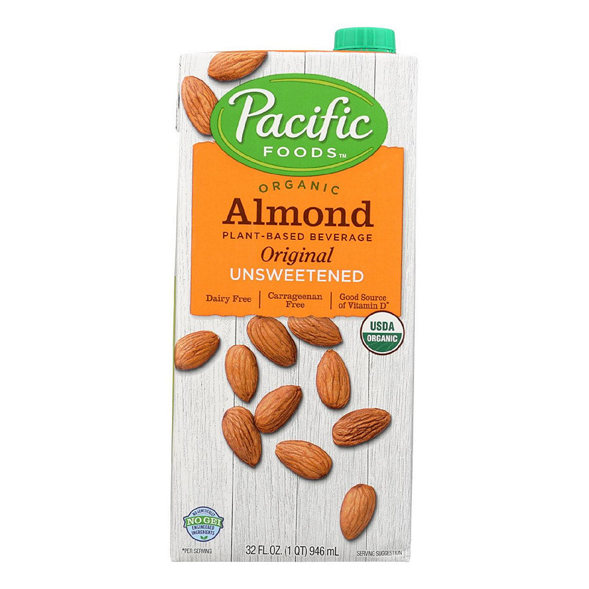 Pacific Natural Foods Almond Original - Unsweetened - Case of 12 - 32 Fl oz. Image