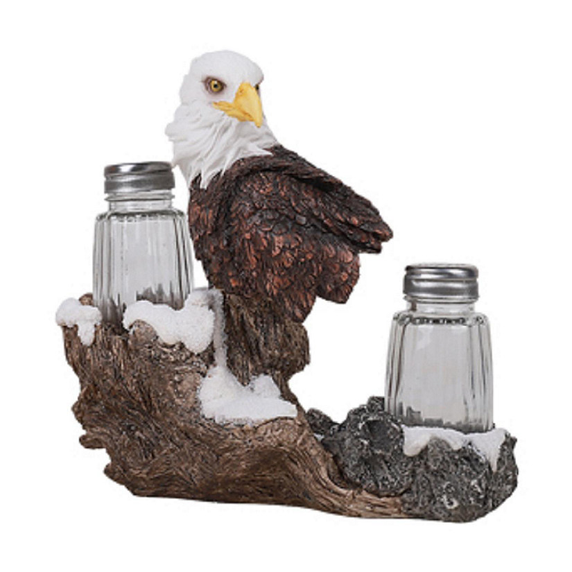 Pacific Trading Bald Eagle Kitchen Salt and Pepper Shaker Set 7 Inch Image