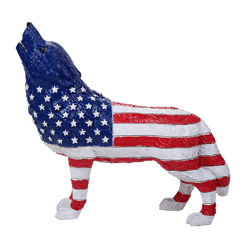 Pacific Trading Howling American Wolf Figurine 6 Inch Multicolor Image