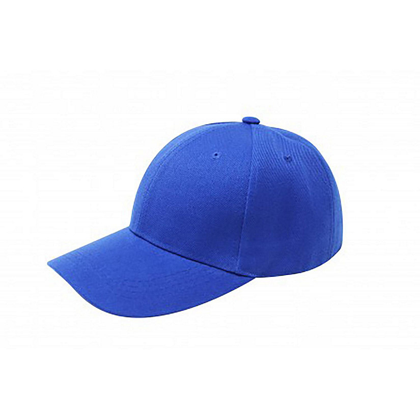 Pack of 15 Bulk Wholesale Plain Baseball Cap Hat Adjustable (Royal Blue) Image