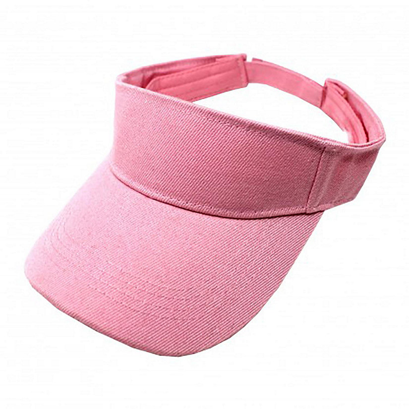 Pack of 5 Sun Visor Adjustable Cap Hat Athletic Wear (Pink) Image