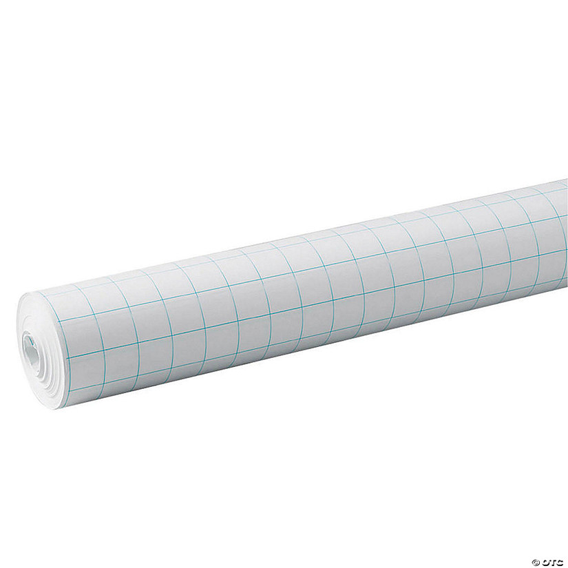 Pacon Grid Paper Roll, White, 1" Quadrille Ruled 34" x 200', 1 Roll Image