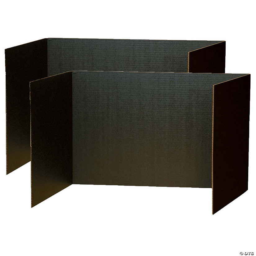 Pacon Privacy Boards, Black, 48" x 16", 4 Per Pack, 2 Packs Image