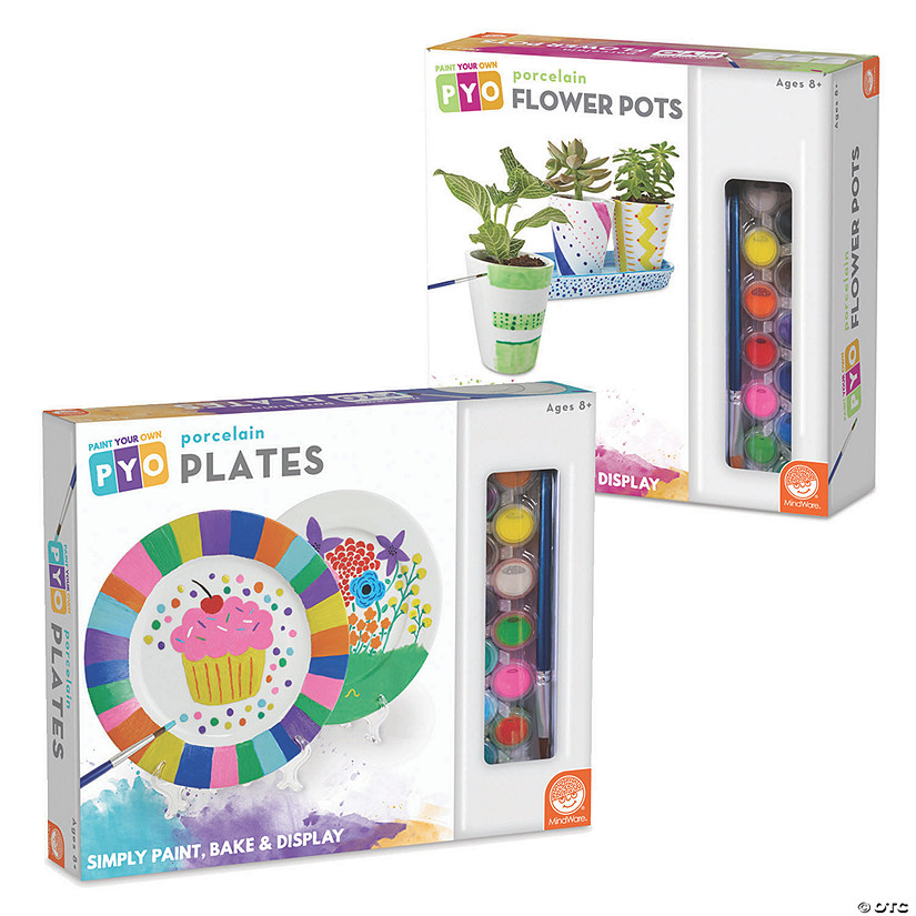 Paint Your Own Porcelain Plates and Flower Pots: Set of 2 Image