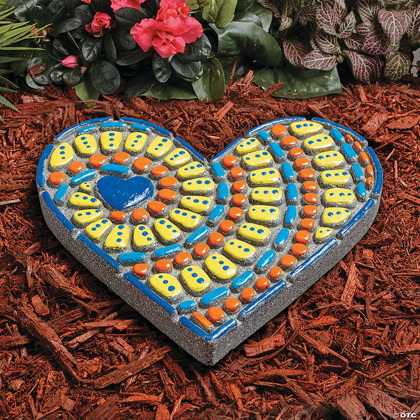 Paint Your Own Stepping Stone: Heart Image